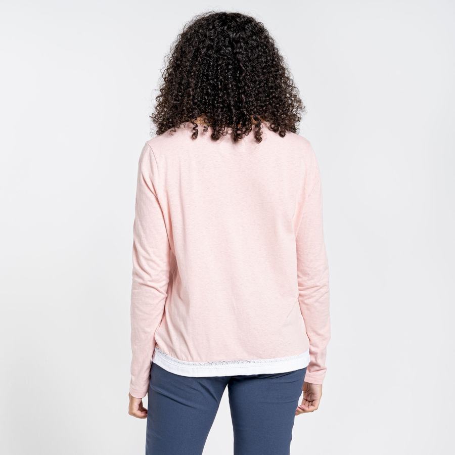 Camisetas Craghoppers Nosibotanical Magnolia Long Sleeved Mujer Rosas | ROE2763QI