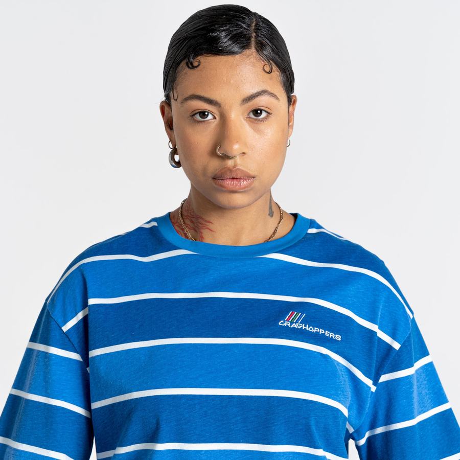 Camisetas Craghoppers Ventura Corta Sleeved Mujer Azules | WNH1941VV