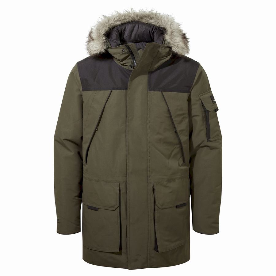 Chaquetas Craghoppers Bishorn II Insulated Hombre Verdes Negros | UWH462VP