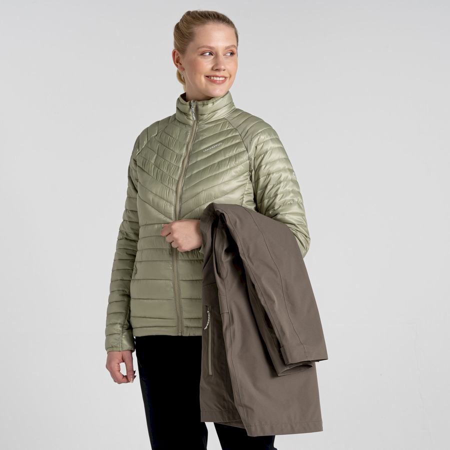 Chaquetas Craghoppers Caldbeck Pro 3 in 1 Mujer Verde Oliva | QJP4255MF