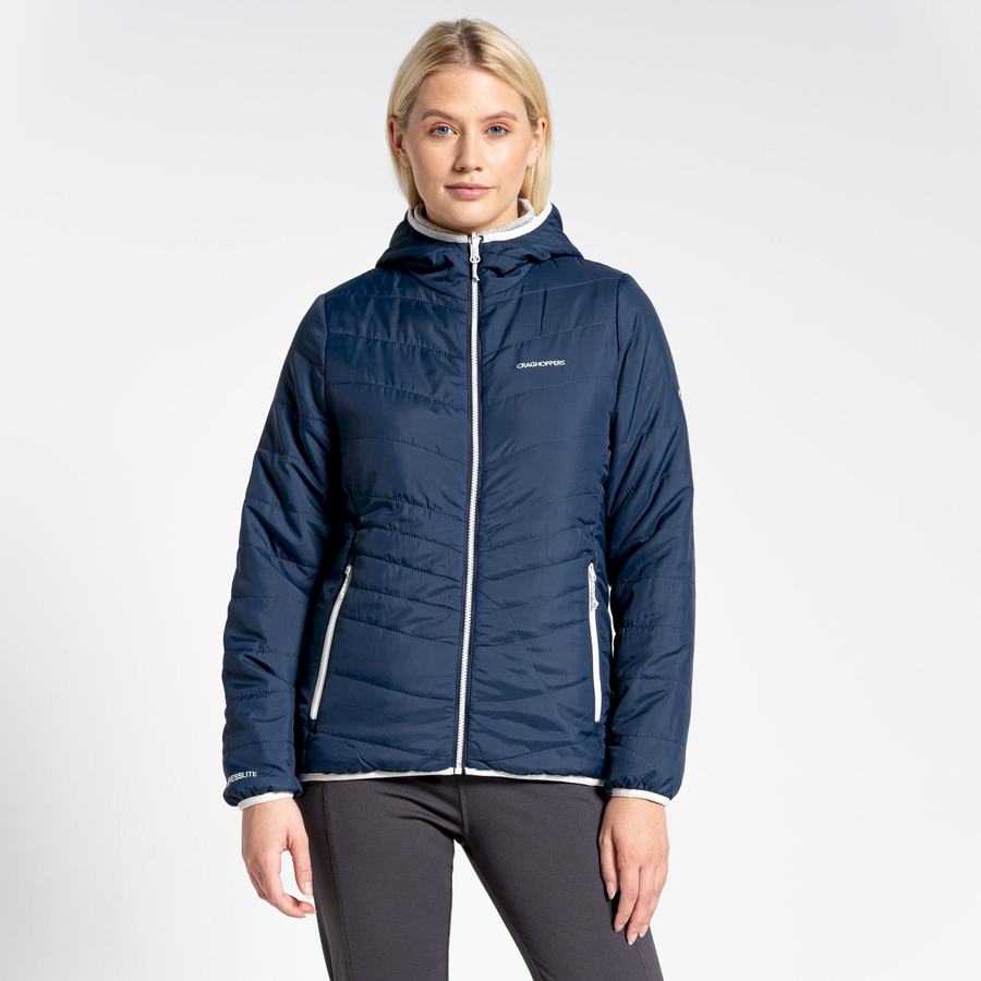 Chaquetas Craghoppers Compresslite VI Encapuchado Mujer Azules Azul Marino | MYR594YD