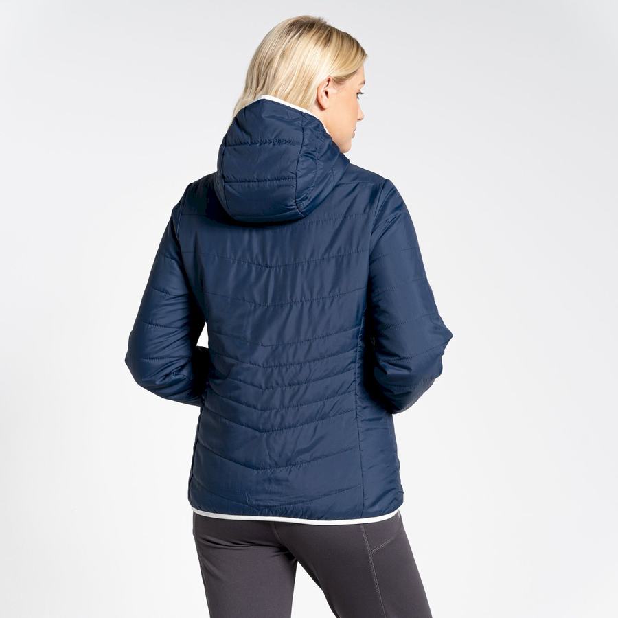 Chaquetas Craghoppers Compresslite VI Encapuchado Mujer Azules Azul Marino | MYR594YD