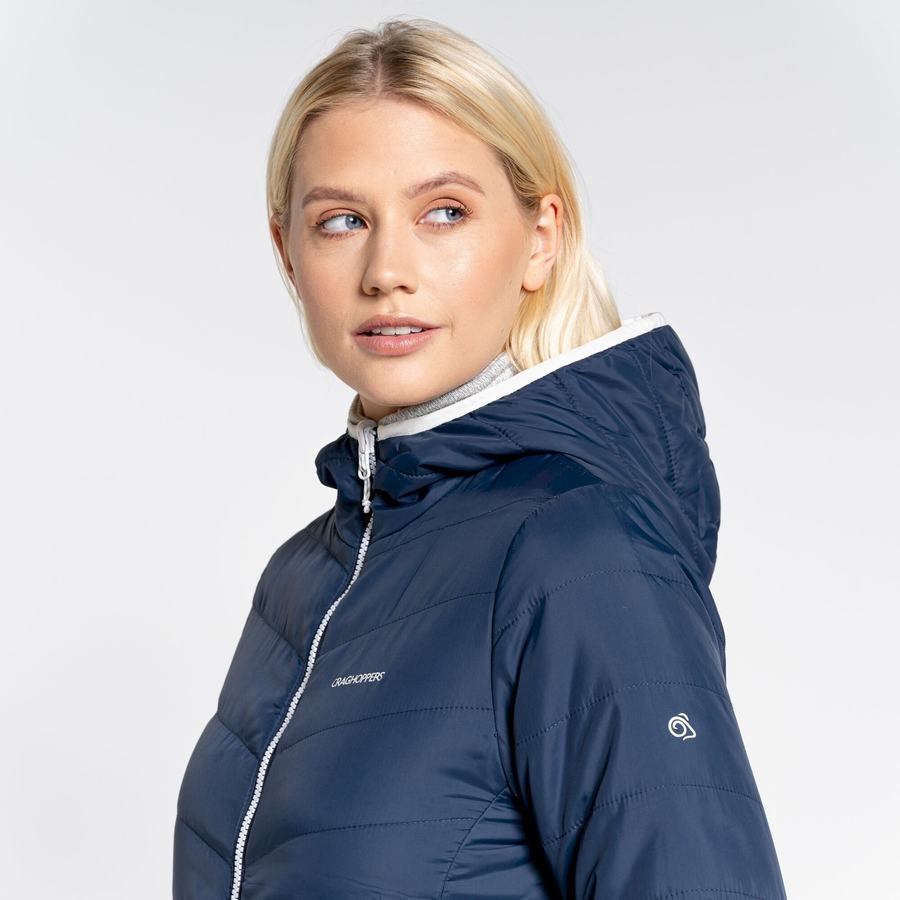 Chaquetas Craghoppers Compresslite VI Encapuchado Mujer Azules Azul Marino | MYR594YD