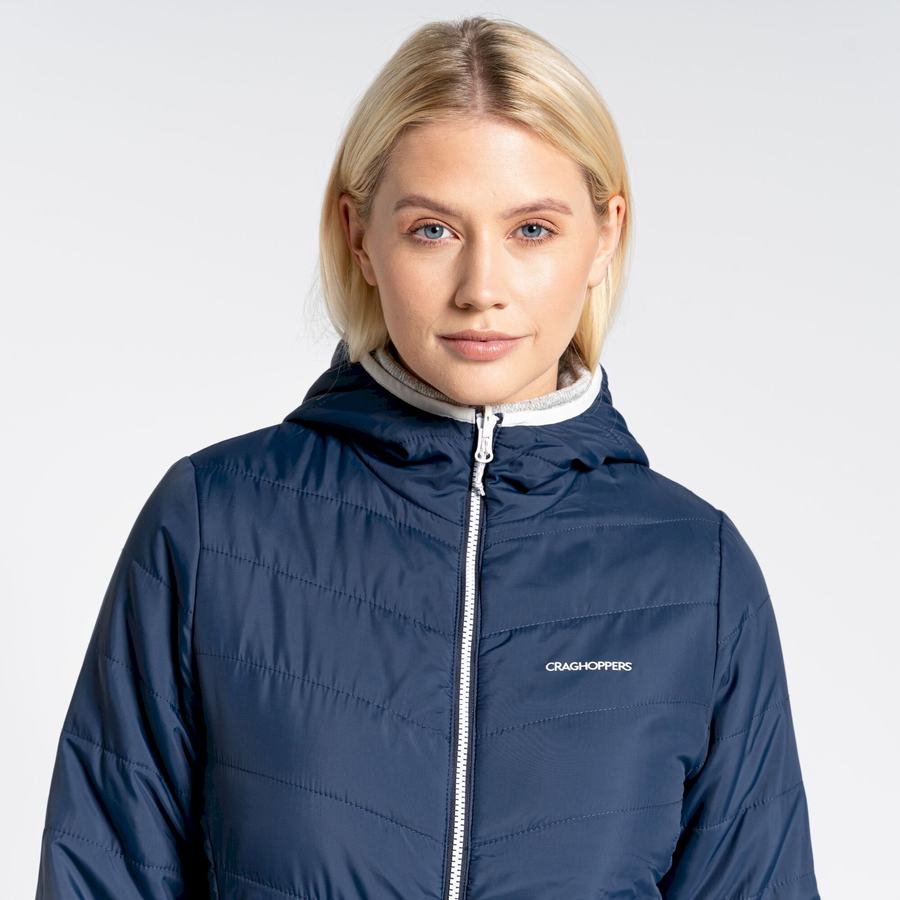 Chaquetas Craghoppers Compresslite VI Encapuchado Mujer Azules Azul Marino | MYR594YD