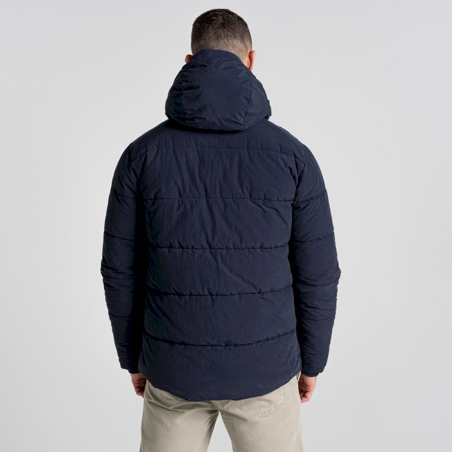 Chaquetas Craghoppers Dunbeath Insulated Encapuchado Hombre Azules Azul Marino | JFI1784TH