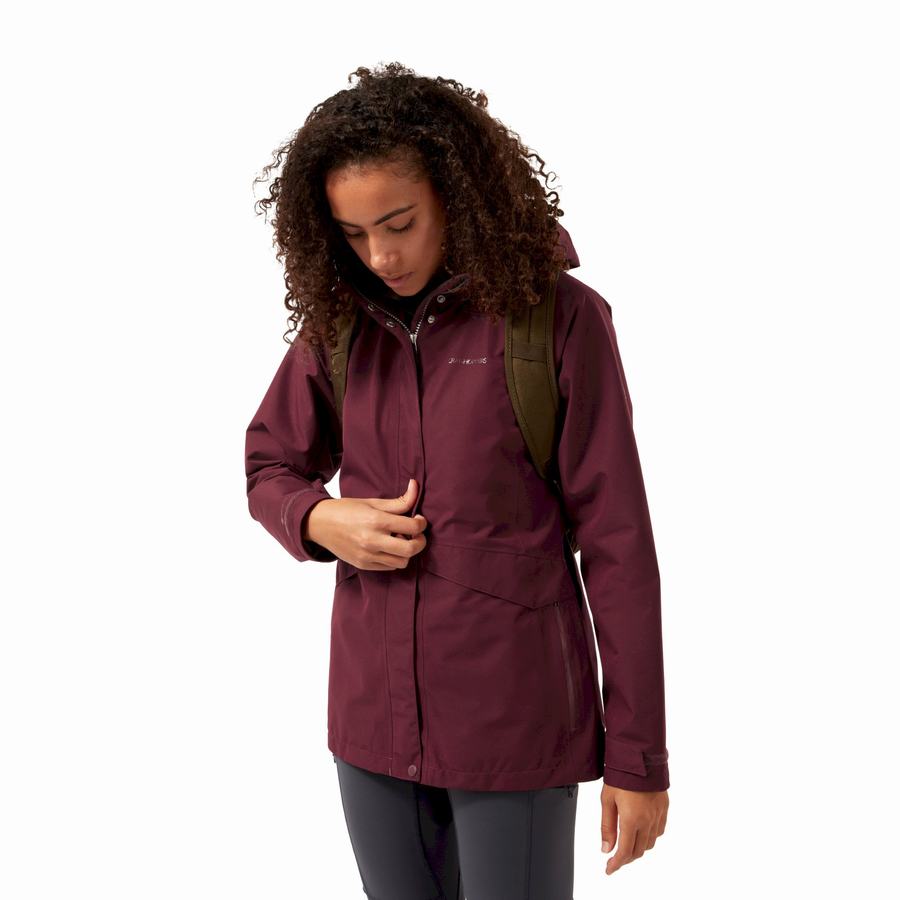 Chaquetas Craghoppers Ellis GORE-TEX Mujer Rojos Oscuro | WHR294JU