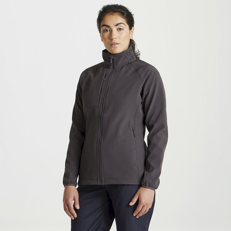 Chaquetas Craghoppers Expert Basecamp Softshell Mujer Grises Oscuro | TJP6088FT