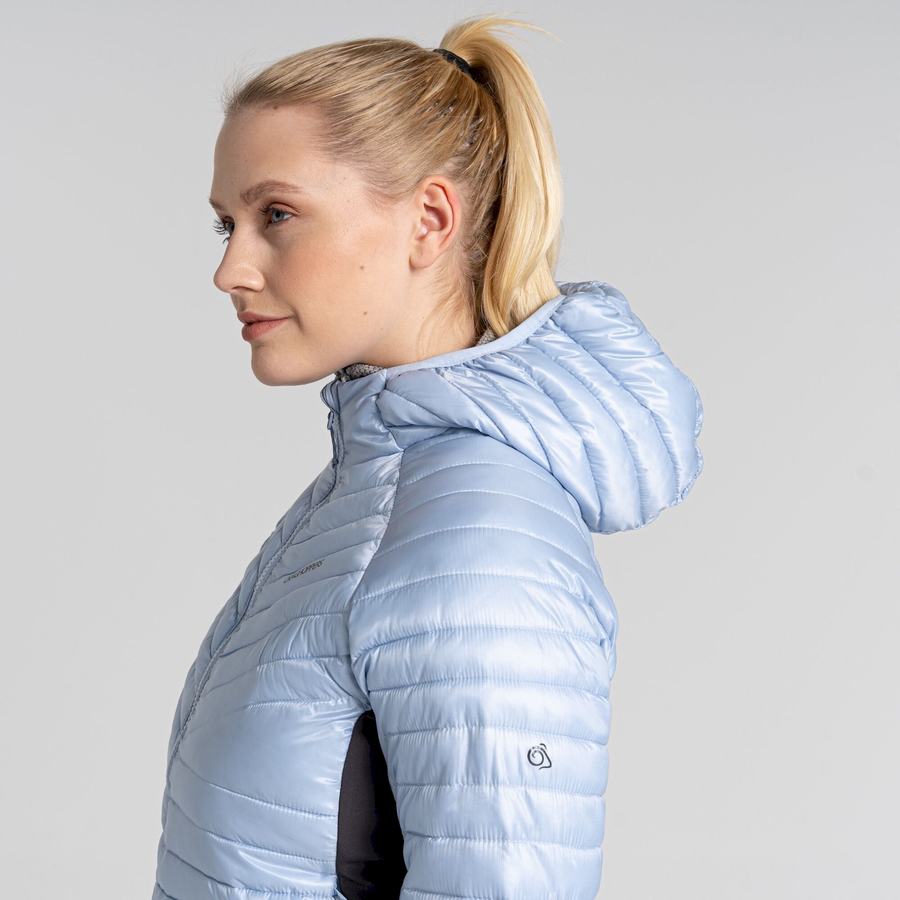 Chaquetas Craghoppers ExpoLite Insulated Encapuchado Mujer Blancos | AQB3215FM