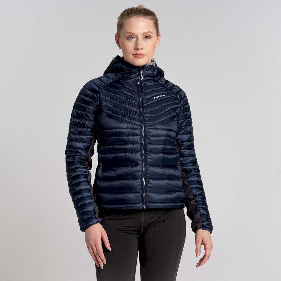 Chaquetas Craghoppers ExpoLite Insulated Encapuchado Mujer Azules Azul Marino | MBZ5945MB