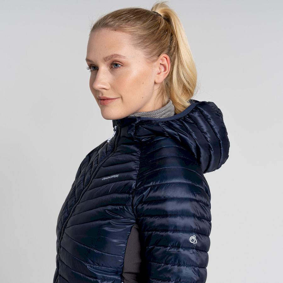 Chaquetas Craghoppers ExpoLite Insulated Encapuchado Mujer Azules Azul Marino | MBZ5945MB