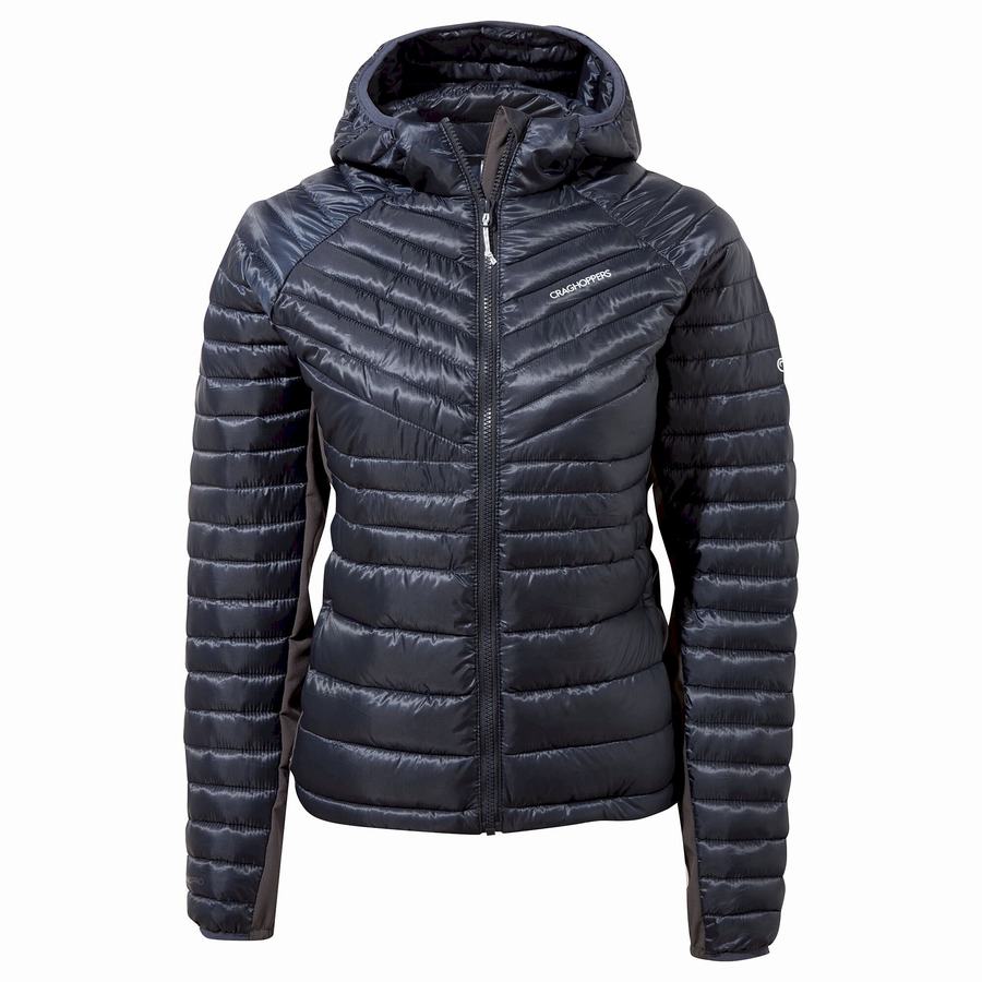 Chaquetas Craghoppers ExpoLite Insulated Encapuchado Mujer Azules Azul Marino | MBZ5945MB