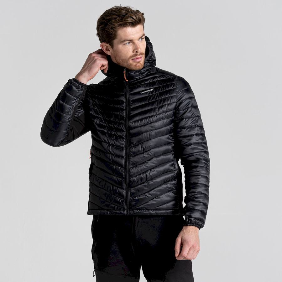 Chaquetas Craghoppers ExpoLite Insulated Encapuchado Hombre Negros | VHW1796BT