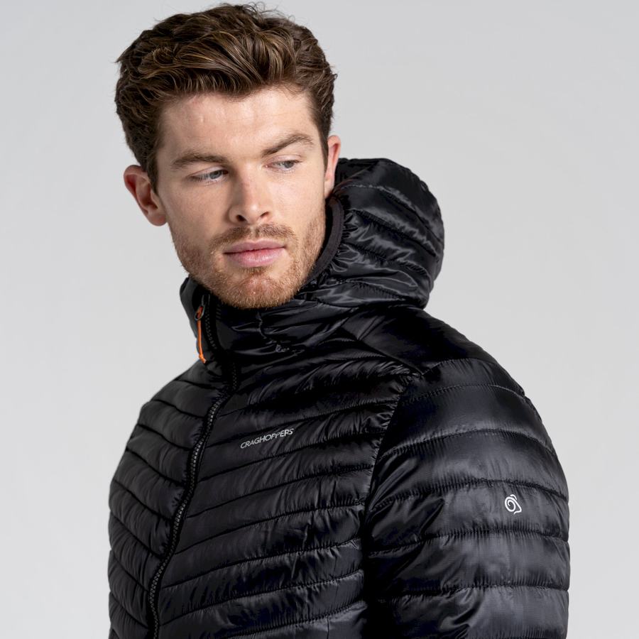 Chaquetas Craghoppers ExpoLite Insulated Encapuchado Hombre Negros | VHW1796BT