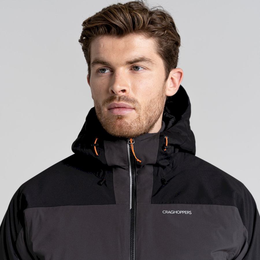 Chaquetas Craghoppers Gryffin Thermic Hombre Negros | KOZ481GS