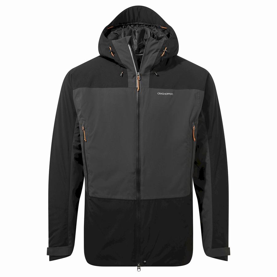 Chaquetas Craghoppers Gryffin Thermic Hombre Negros | KOZ481GS