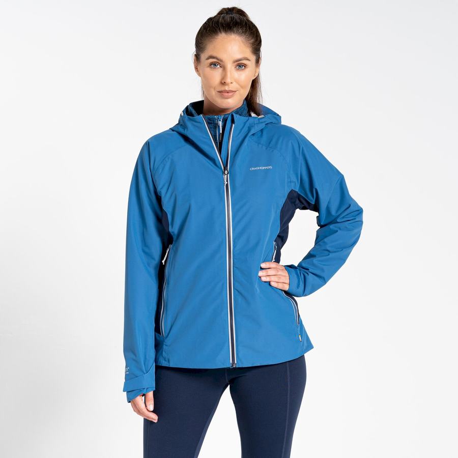 Chaquetas Craghoppers Impermeables Atlas Mujer Azules Azul Marino | JHR1314BK