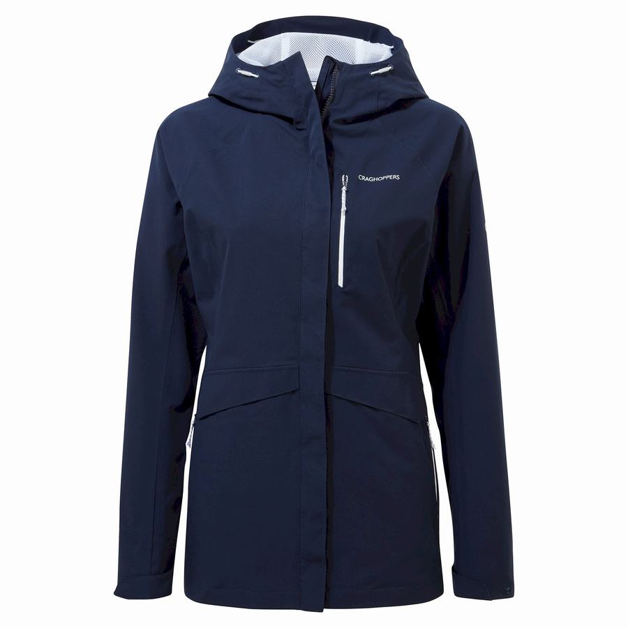 Chaquetas Craghoppers Impermeables Caldbeck Mujer Azules Azul Marino | SUN499XR