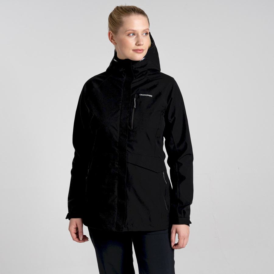 Chaquetas Craghoppers Impermeables Caldbeck Mujer Negros | TMO3981LX