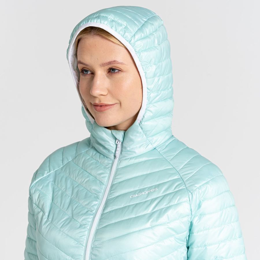 Chaquetas Craghoppers Insulated ExpoLite Encapuchado Mujer Verdes | NCX2867DO