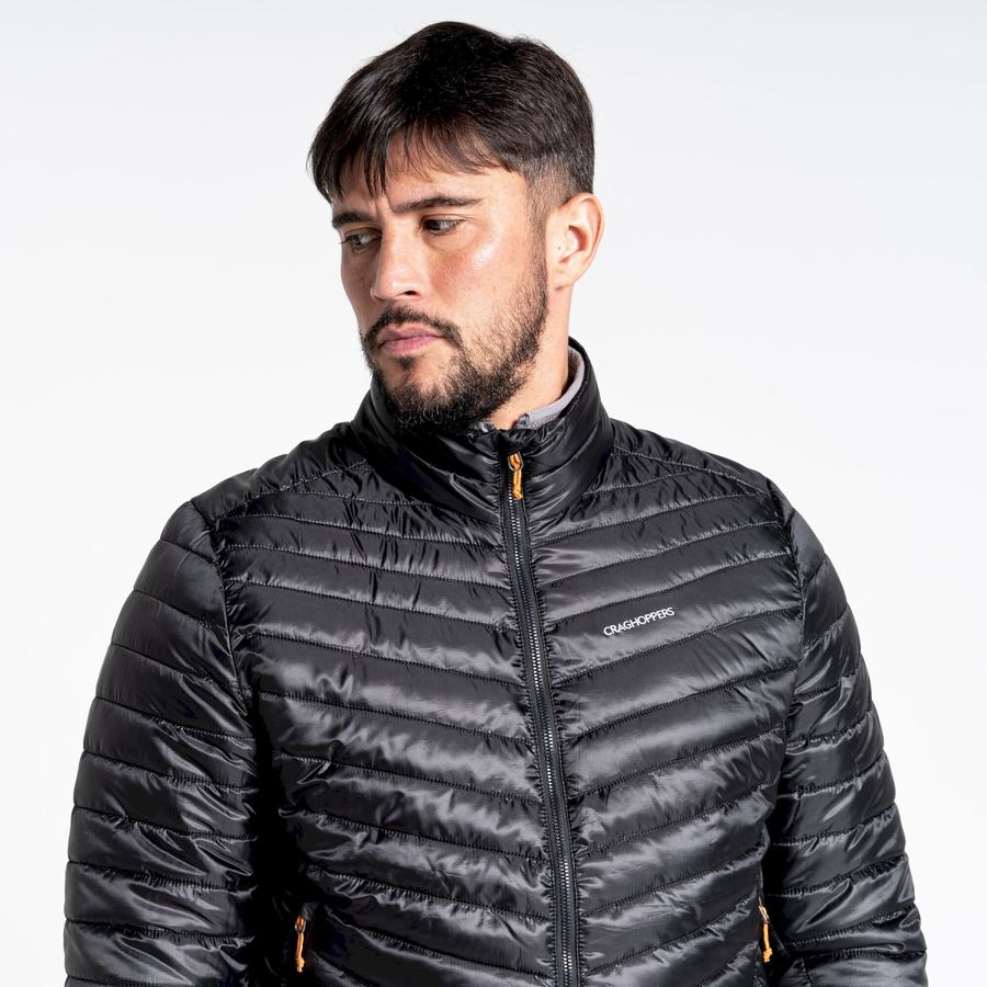 Chaquetas Craghoppers Insulated ExpoLite Hombre Negros Naranjas | VRZ9844YF