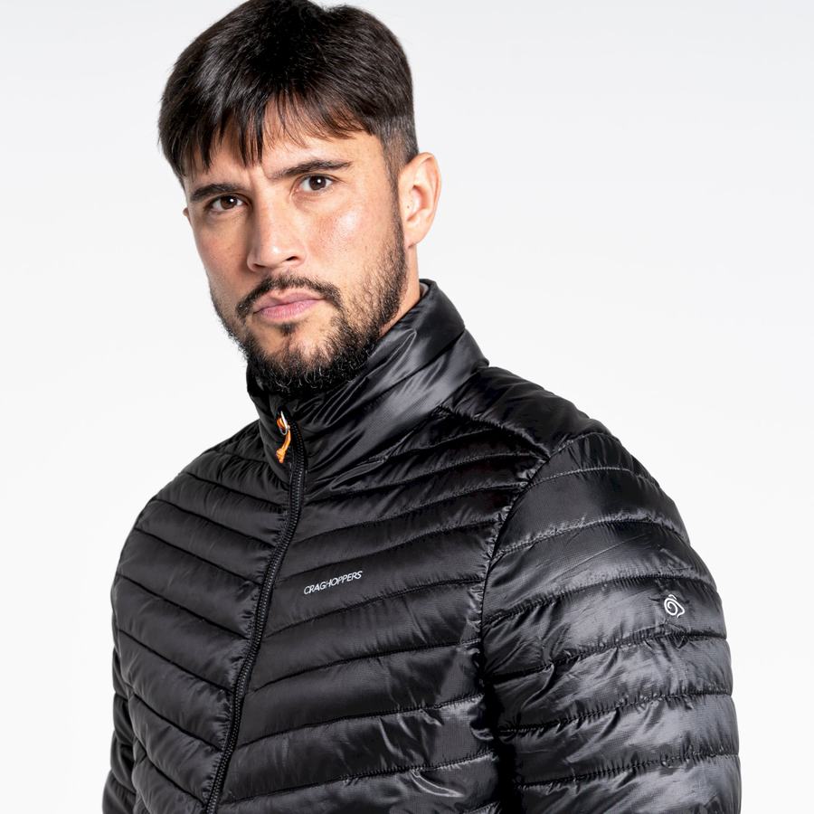 Chaquetas Craghoppers Insulated ExpoLite Hombre Negros Naranjas | VRZ9844YF