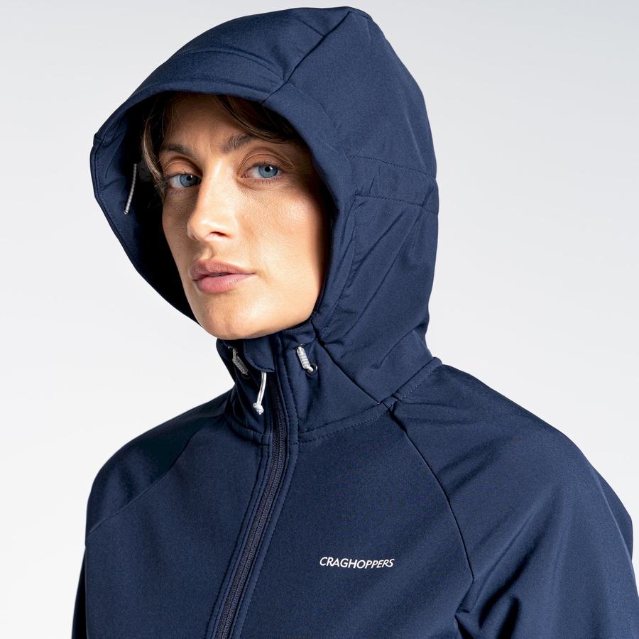 Chaquetas Craghoppers Kalti Weatherproof Encapuchado Mujer Azules Azul Marino Grises | ACG1655XS