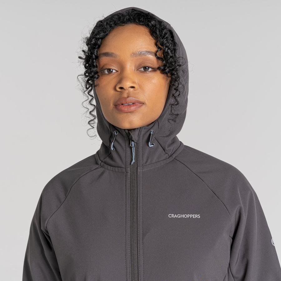 Chaquetas Craghoppers Kalti Weatherproof Encapuchado Mujer Grises Azules | QXN6010NL