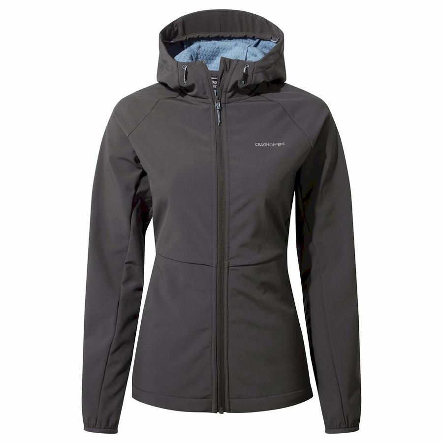 Chaquetas Craghoppers Kalti Weatherproof Encapuchado Mujer Grises Azules | QXN6010NL