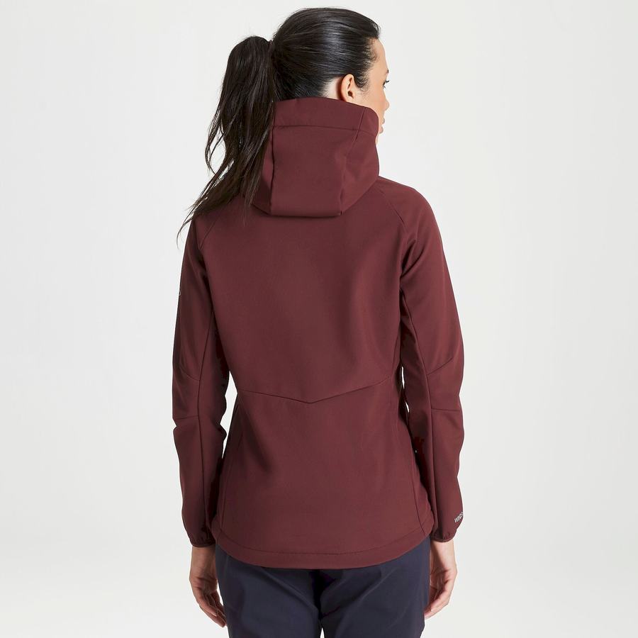 Chaquetas Craghoppers Kalti Weatherproof Encapuchado Mujer Rojos Oscuro | TEJ9663YX