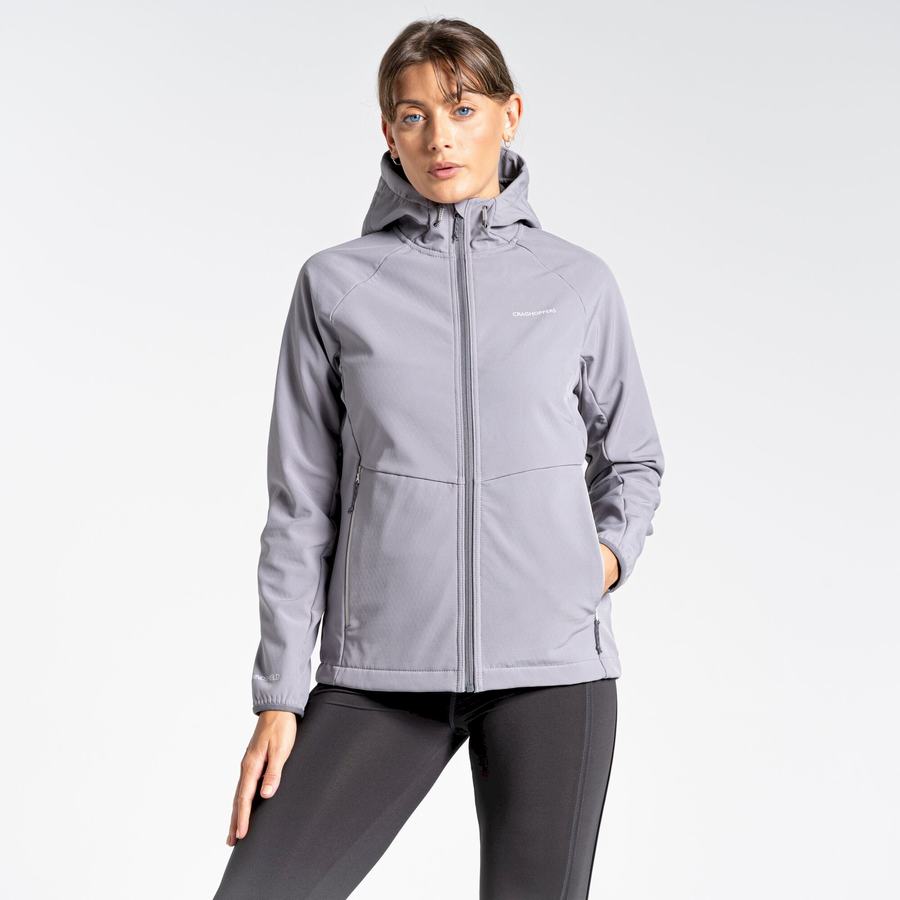 Chaquetas Craghoppers Kalti Weatherproof Encapuchado Mujer Grises | VZD8482MB