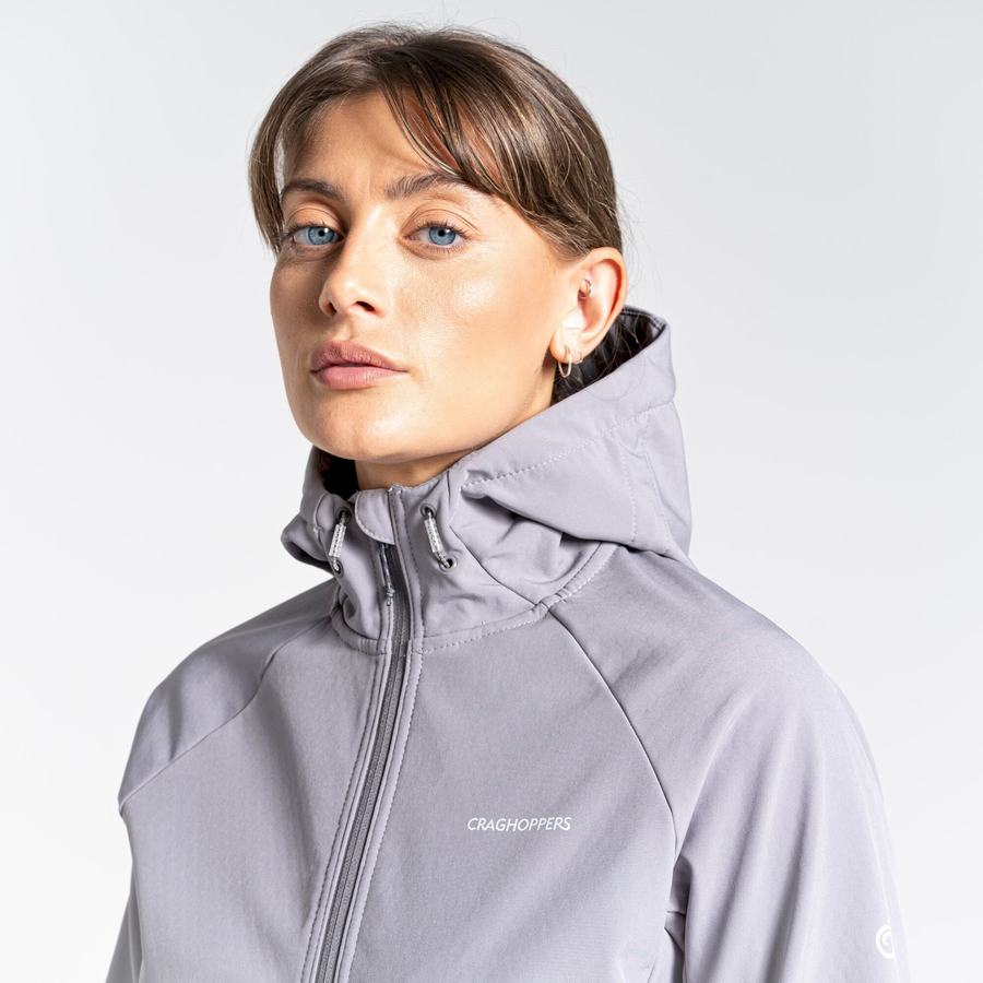 Chaquetas Craghoppers Kalti Weatherproof Encapuchado Mujer Grises | VZD8482MB