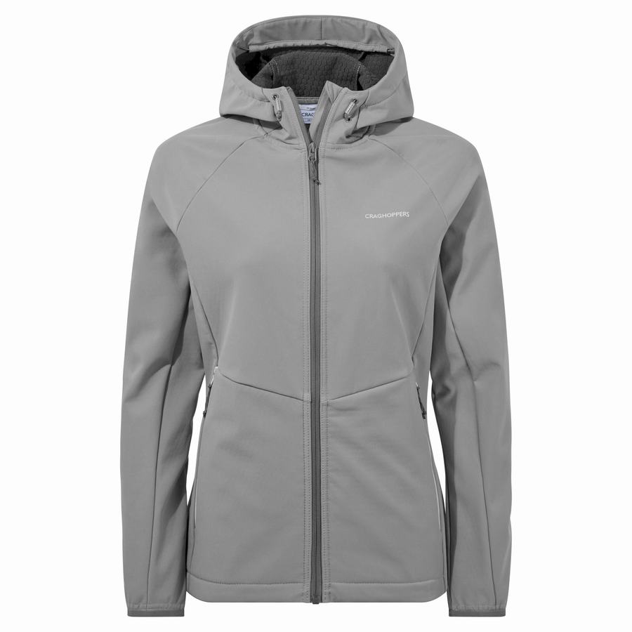 Chaquetas Craghoppers Kalti Weatherproof Encapuchado Mujer Grises | VZD8482MB