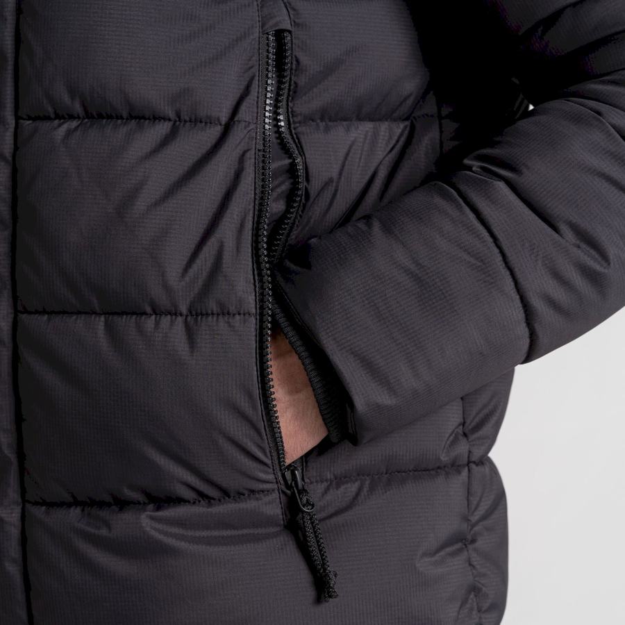 Chaquetas Craghoppers Sutherland Insulated Encapuchado Hombre Negros | UQN3886UC