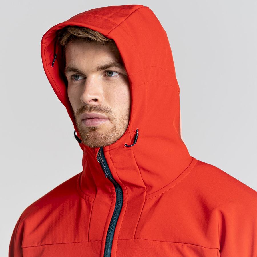 Chaquetas Craghoppers Tripp Encapuchado Hombre Rojos | FIB7581XC