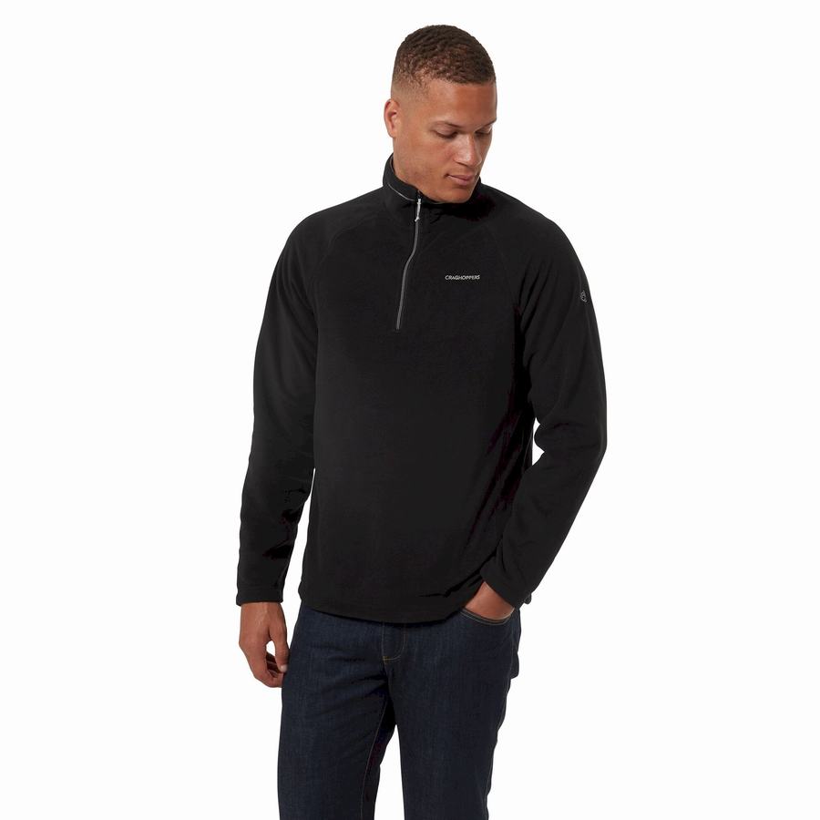 Jerséis Craghoppers Corey Half Zip Hombre Negros | IFL8993RR