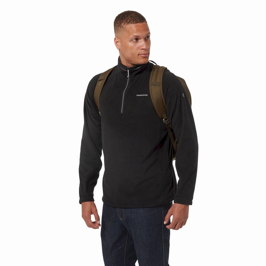 Jerséis Craghoppers Corey Half Zip Hombre Negros | IFL8993RR