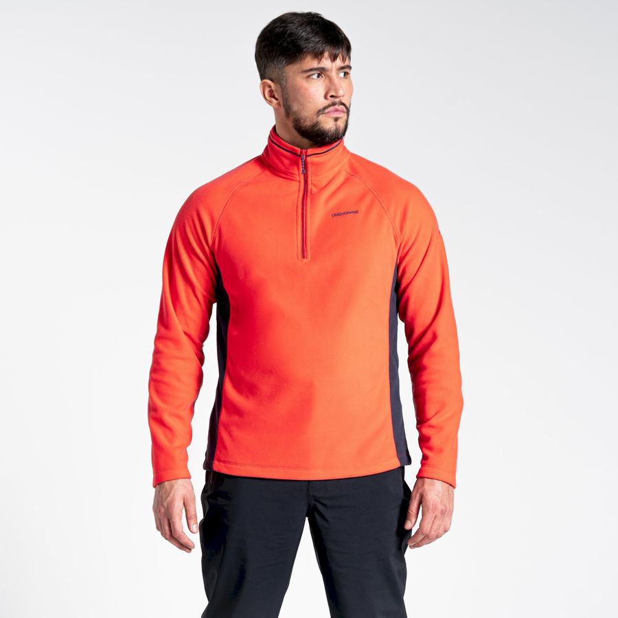 Jerséis Craghoppers Corey Half Zip Hombre Naranjas Rojos Azul Marino | LCM336AL