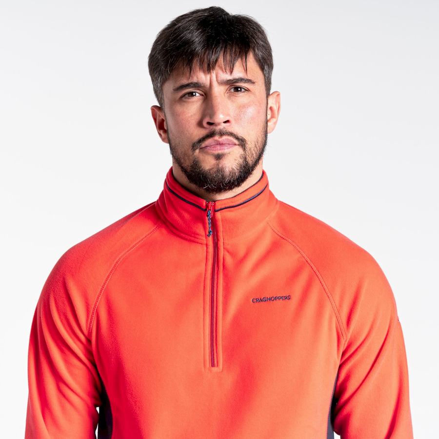 Jerséis Craghoppers Corey Half Zip Hombre Naranjas Rojos Azul Marino | LCM336AL