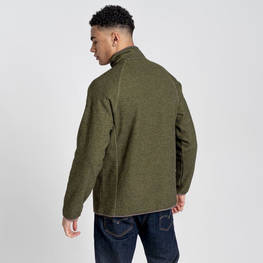 Jerséis Craghoppers Durrus Half Zip Hombre Verde Oliva Verdes | TRT7265SF