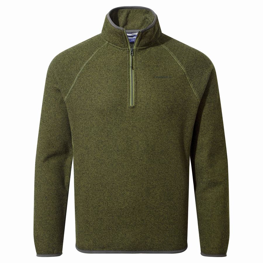 Jerséis Craghoppers Durrus Half Zip Hombre Verde Oliva Verdes | TRT7265SF