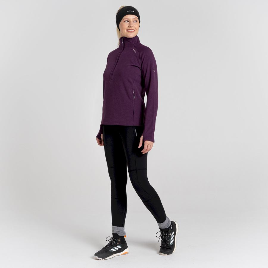 Jerséis Craghoppers Dynamic Pro Half Zip Mujer Morados Oscuro | FQF2119BO