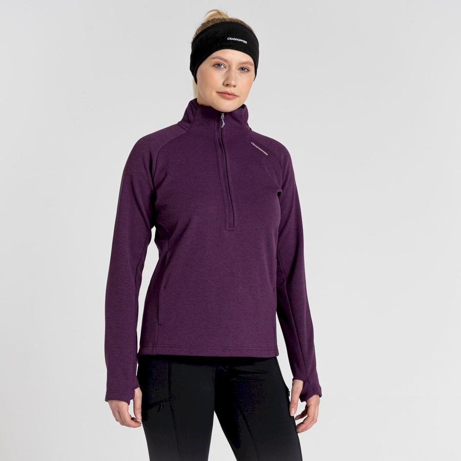 Jerséis Craghoppers Dynamic Pro Half Zip Mujer Morados Oscuro | FQF2119BO