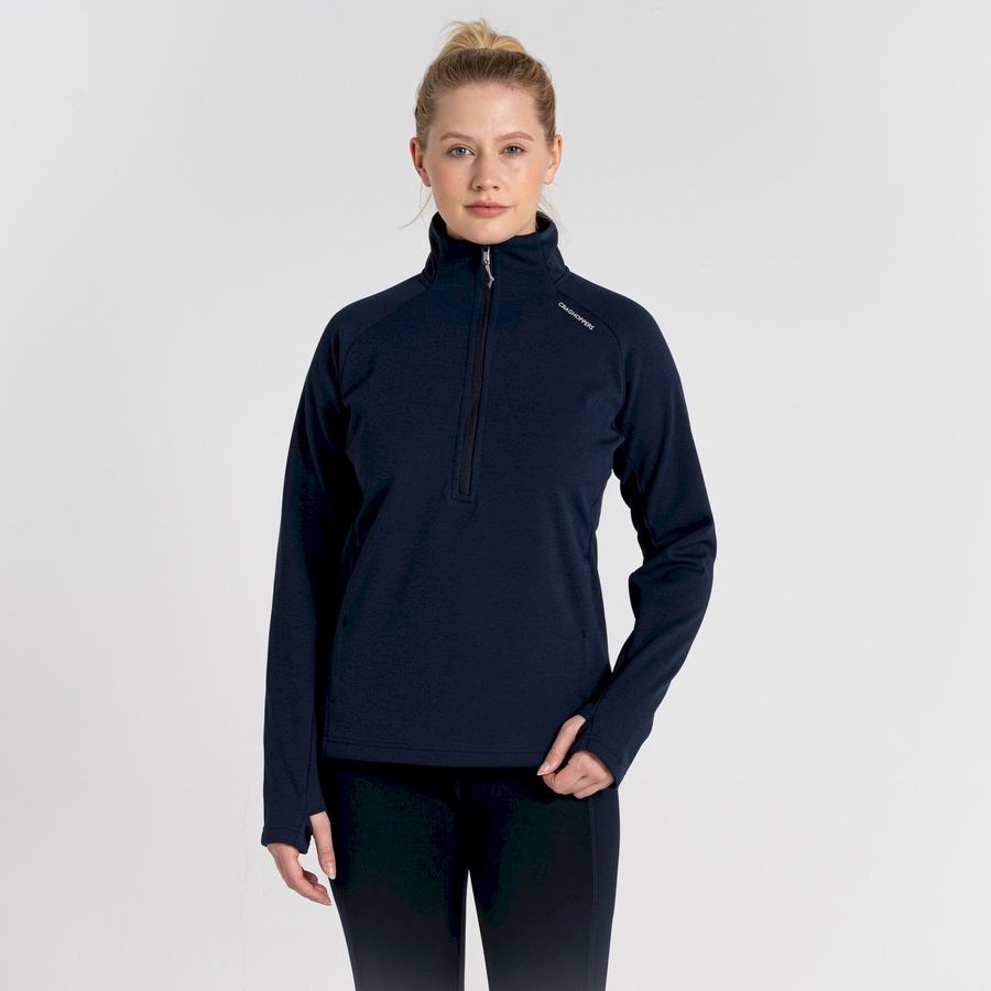 Jerséis Craghoppers Dynamic Pro Half Zip Mujer Azules Azul Marino | NHY85100UW