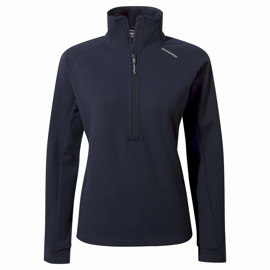 Jerséis Craghoppers Dynamic Pro Half Zip Mujer Azules Azul Marino | NHY85100UW