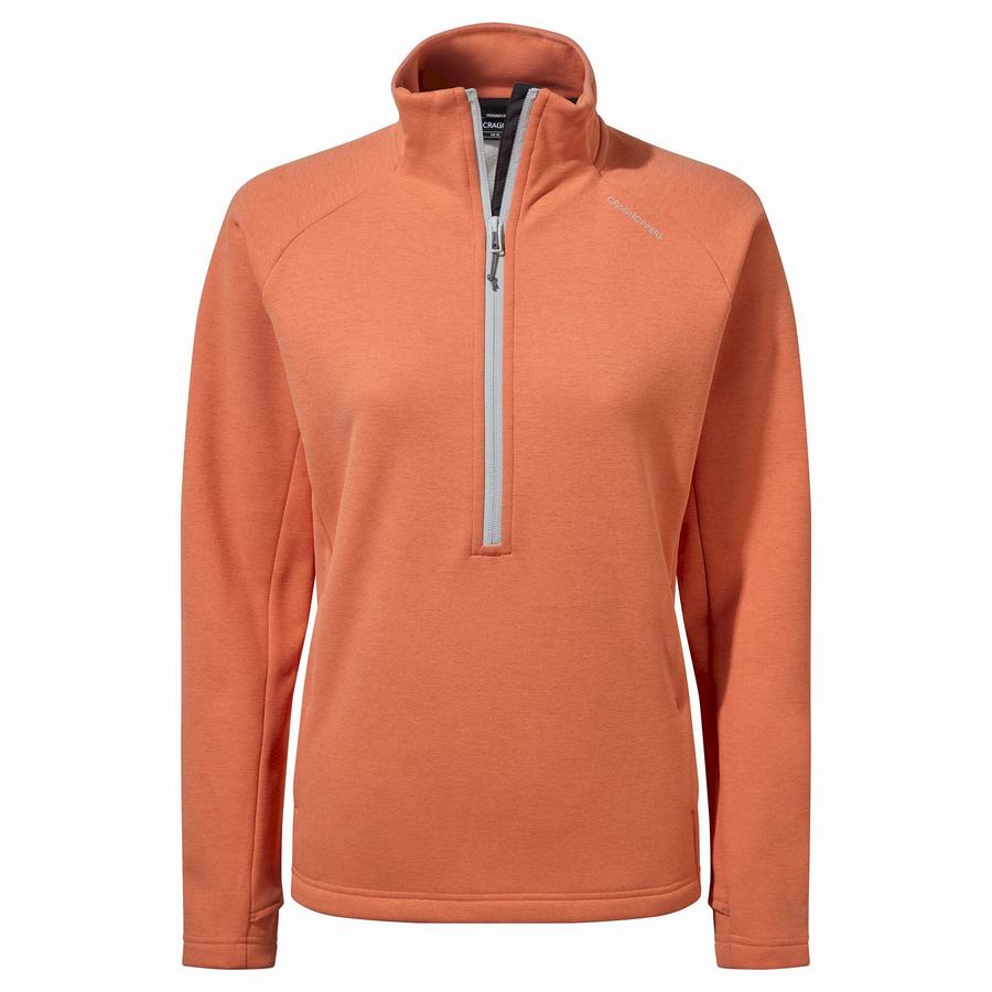 Jerséis Craghoppers Dynamic Pro Half Zip Mujer Coral | VOR8329TQ