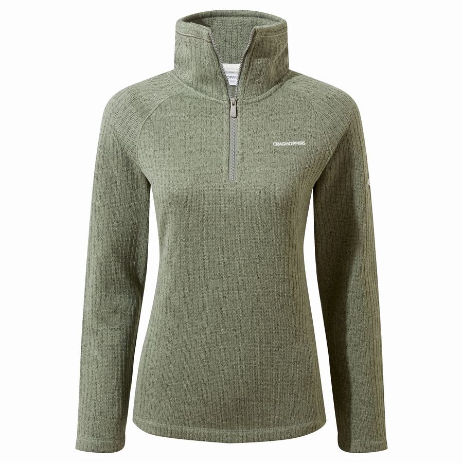 Jerséis Craghoppers Eveline Half Zip Mujer Verde Oliva | CRY8197UH