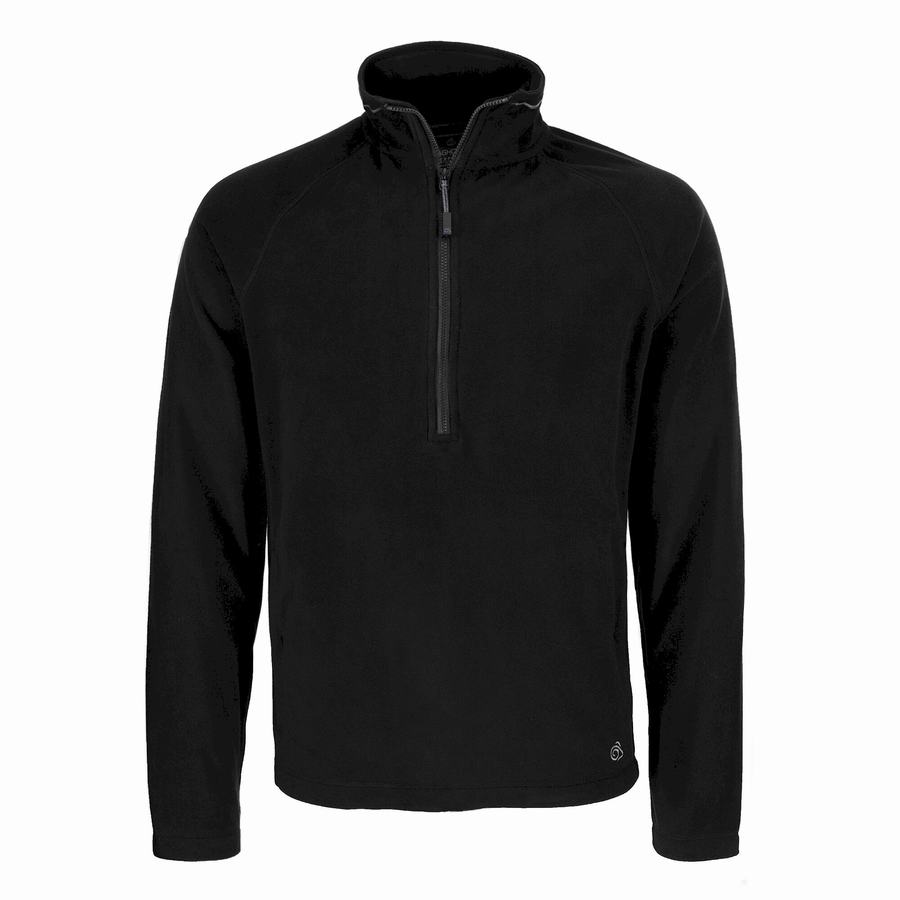 Jerséis Craghoppers Expert Corey 200 Half Zip Hombre Negros | DMZ9019MK