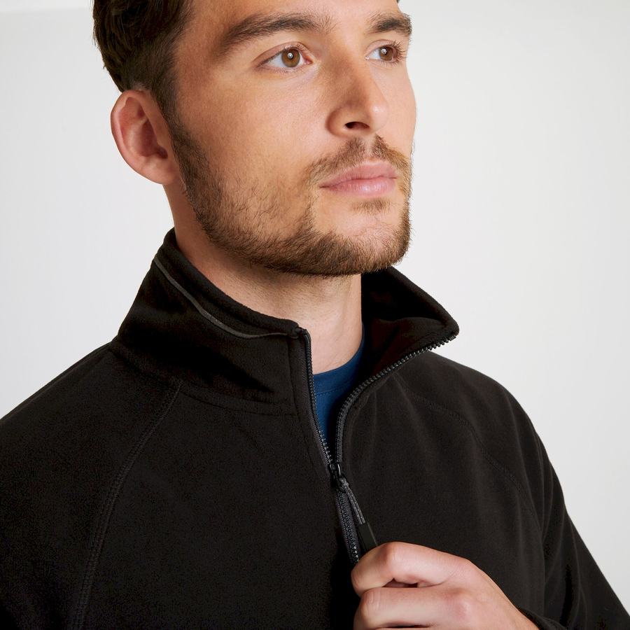 Jerséis Craghoppers Expert Corey 200 Half Zip Hombre Negros | DMZ9019MK