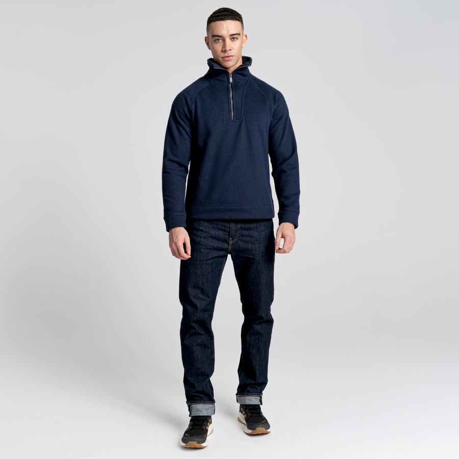 Jerséis Craghoppers Logan Half Zip Hombre Azules Azul Marino | UDN824KM