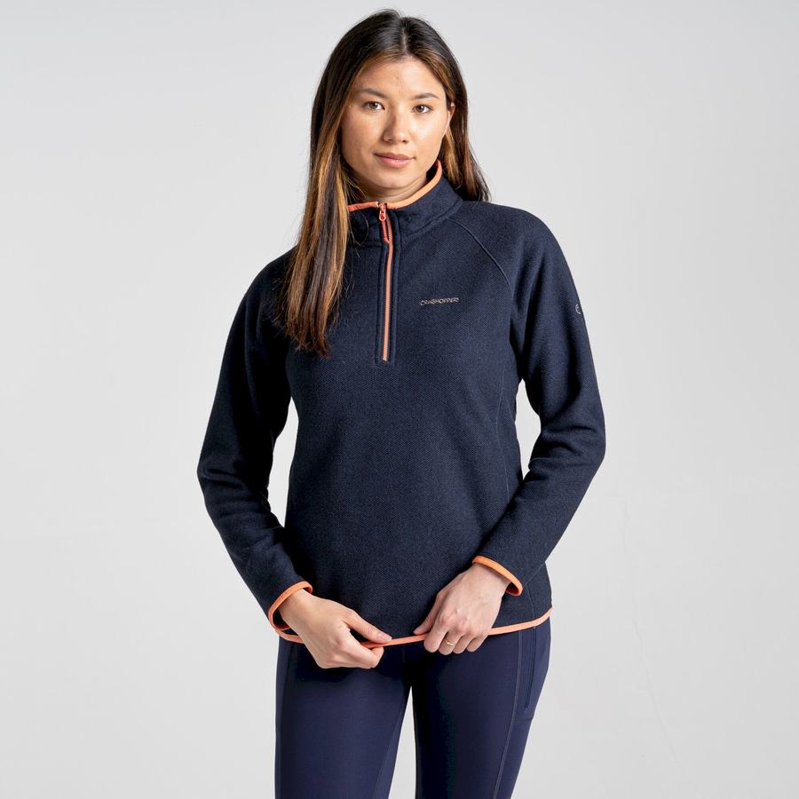 Jerséis Craghoppers Milia Half Zip Mujer Azules Azul Marino | VAA9997TI